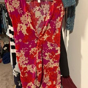 Cupshe Floral V knotted Dress